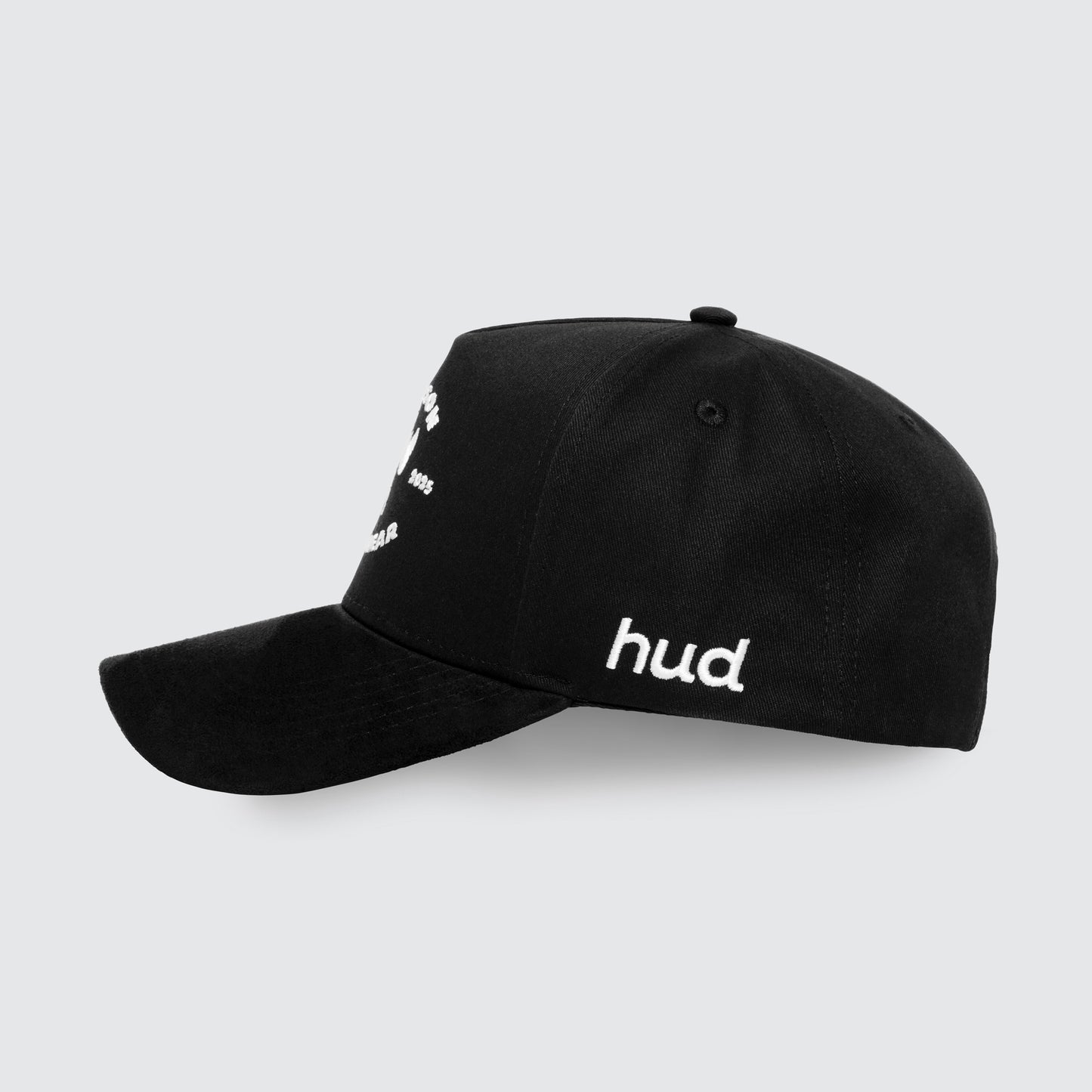 Hudson Headwear Logo Black Suede Brim Hat