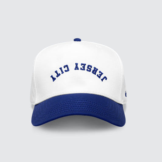 Jersey City Blue White Upside Down Hat