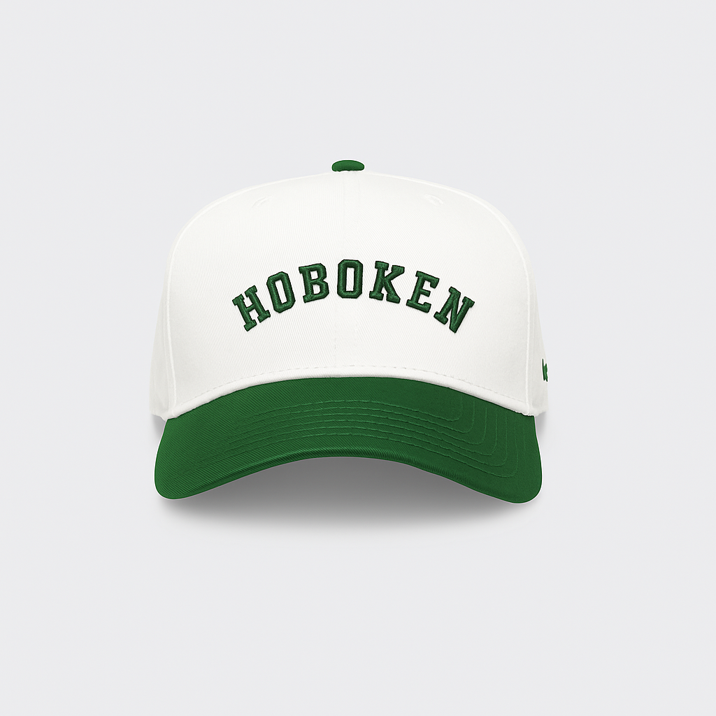 Hoboken Green White Hat